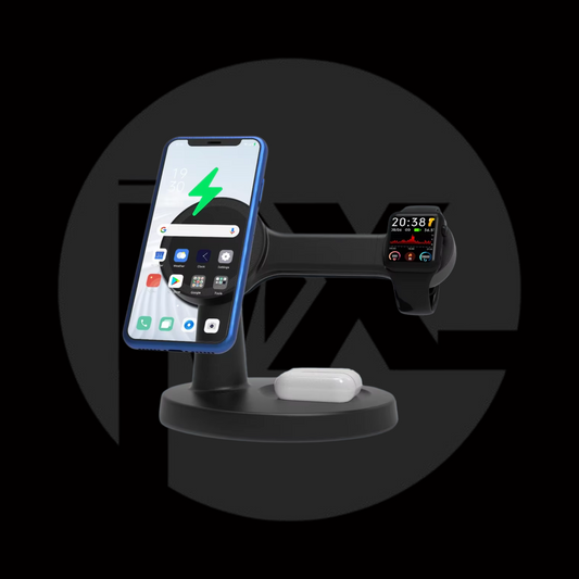 Station de Charge Sans Fil 3-en-1 Magnétique 30W – iPhone, Apple Watch & AirPods